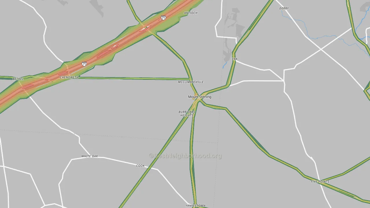 43143, OH Map of Noise Levels in 43143