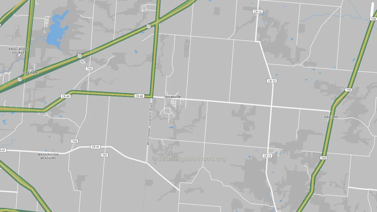43154, OH Map of Noise Levels in 43154