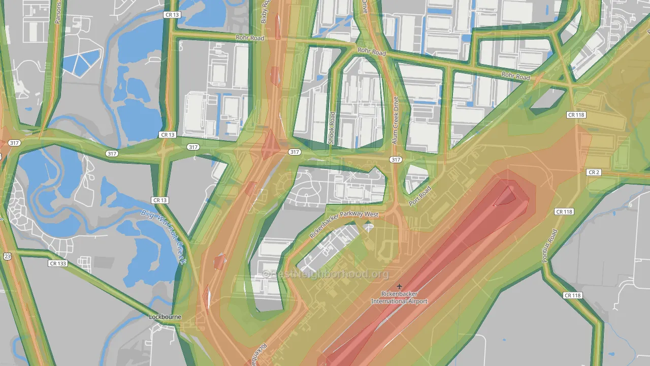 43217, OH Map of Noise Levels in 43217