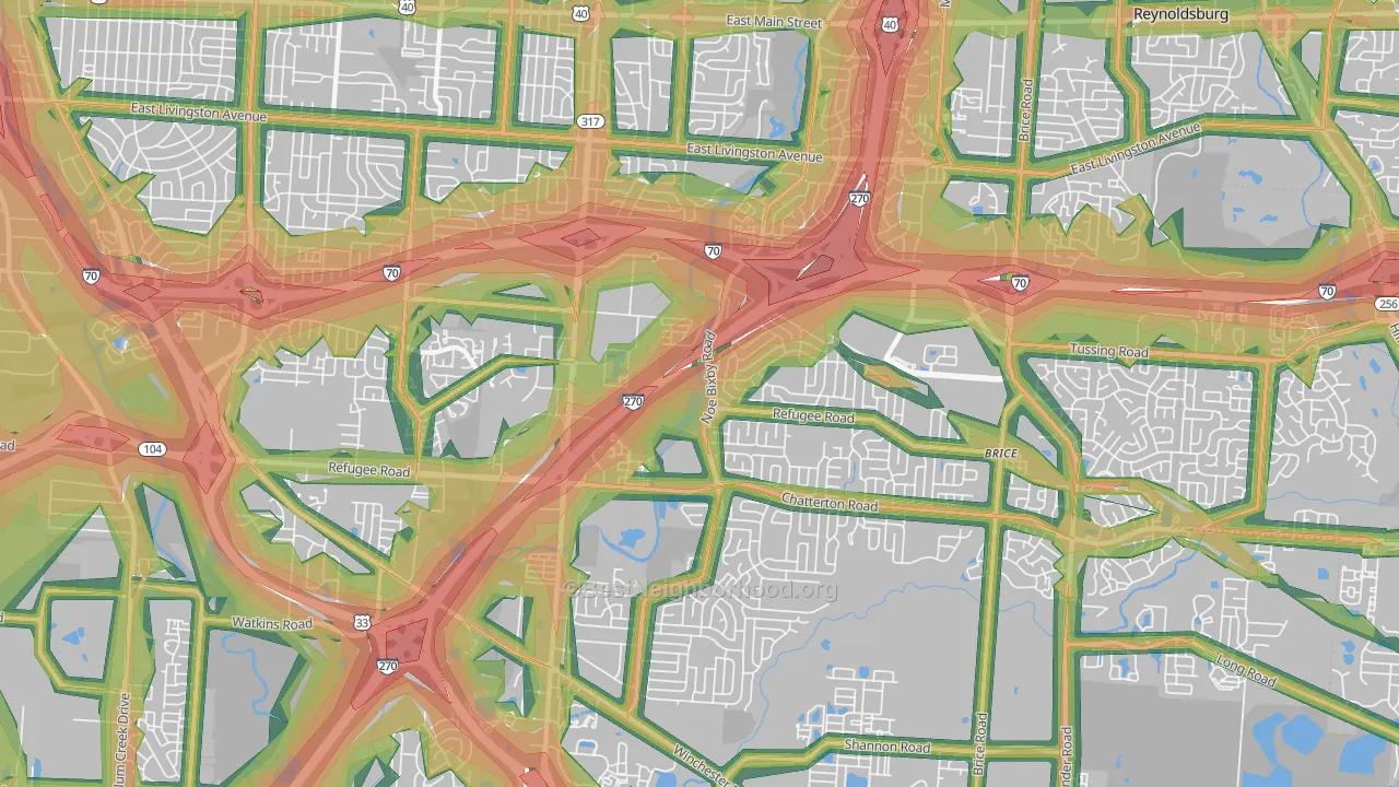 43232, OH Map of Noise Levels in 43232