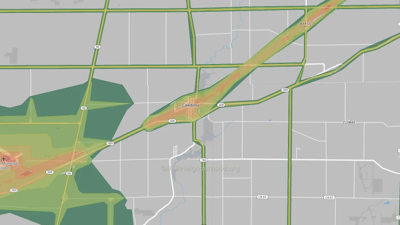 43314, OH Map of Noise Levels in 43314
