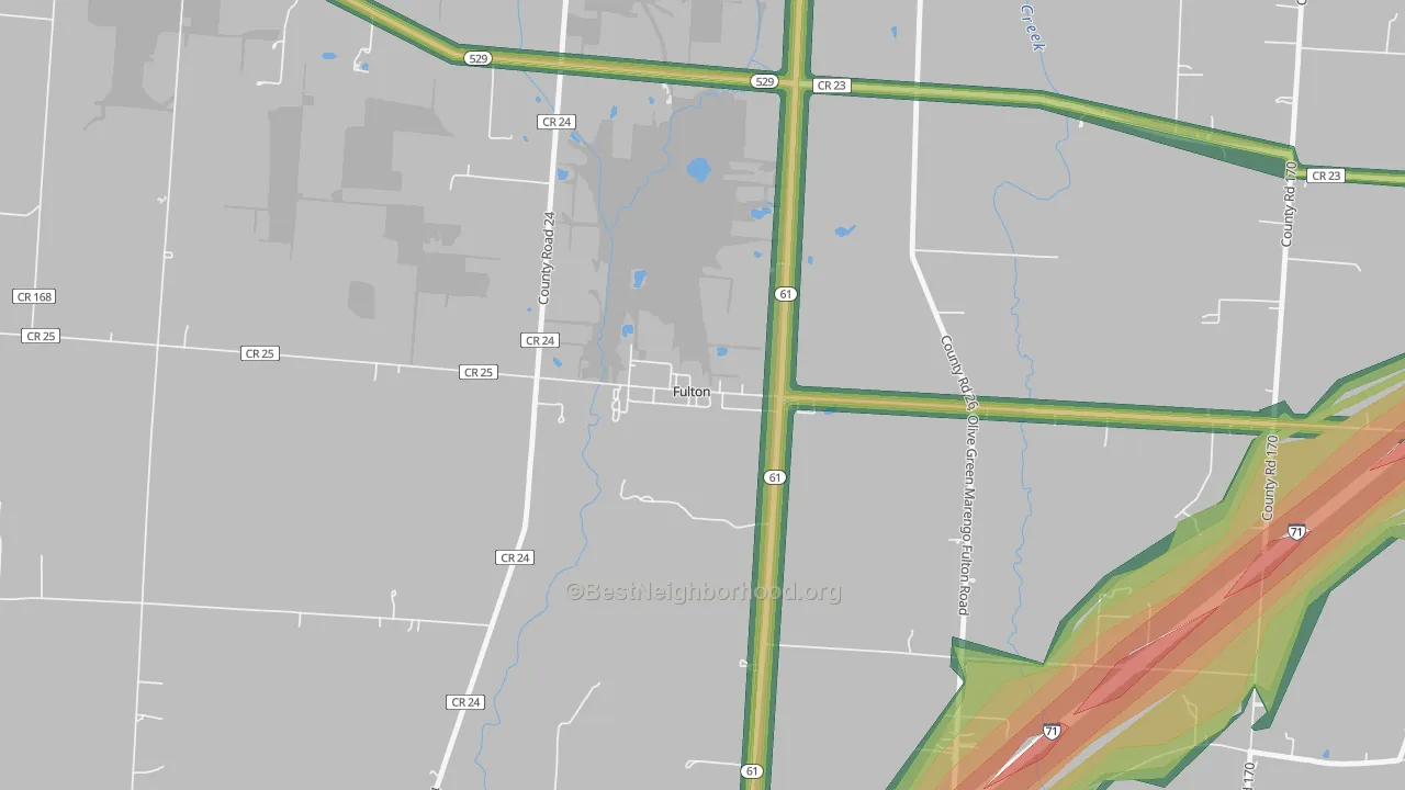 43321, OH Map of Noise Levels in 43321