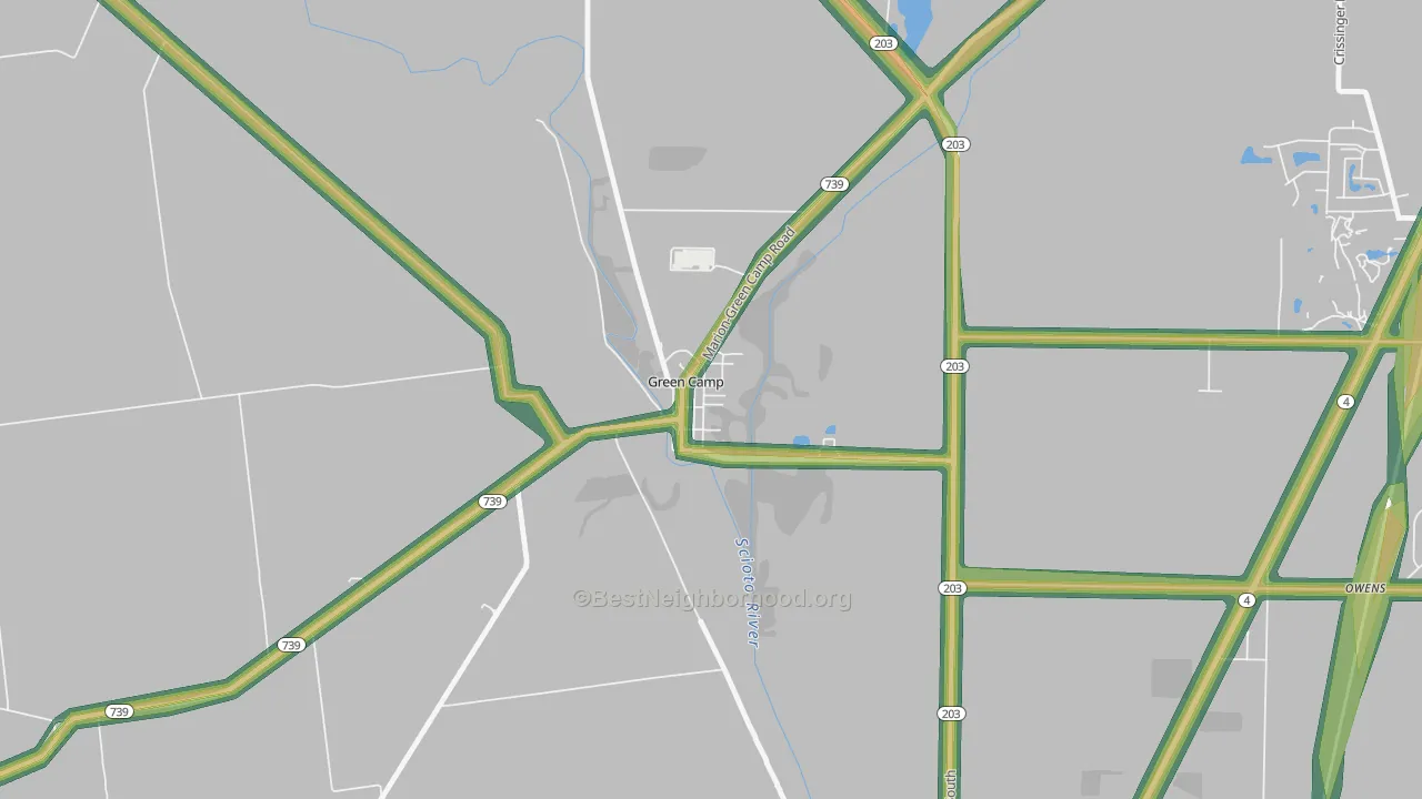 43322, OH Map of Noise Levels in 43322