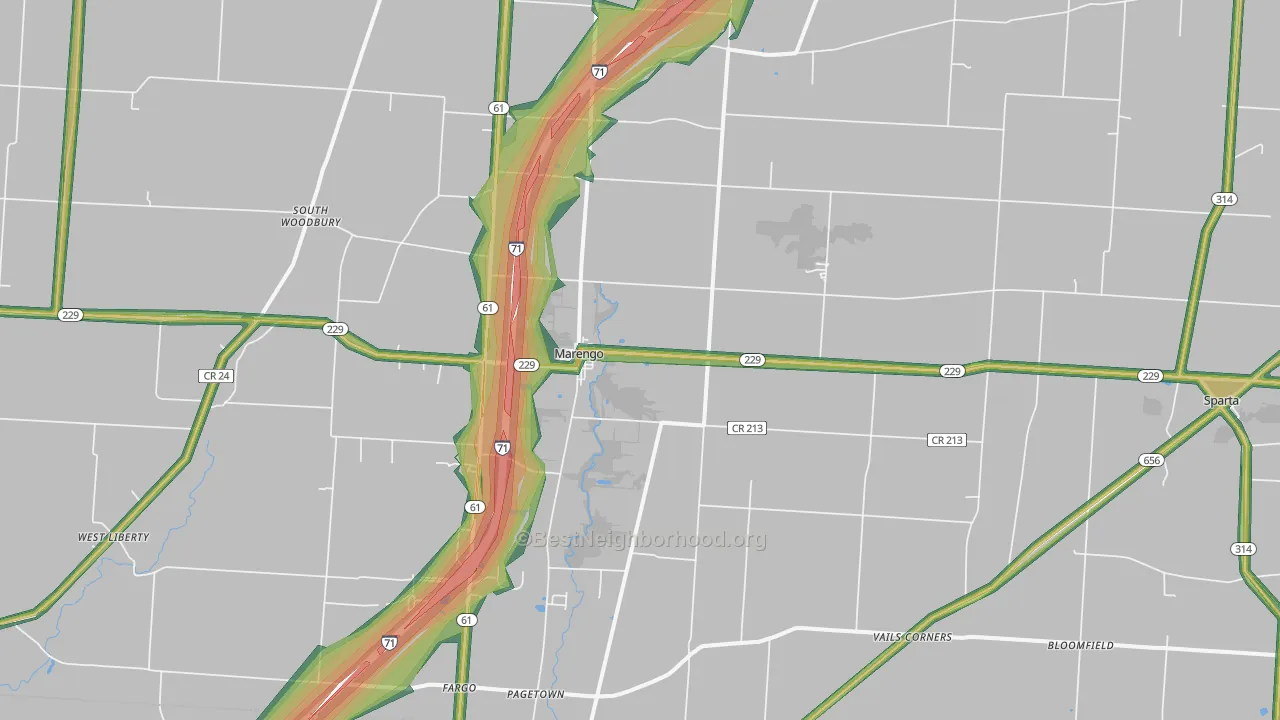 43334, OH Map of Noise Levels in 43334