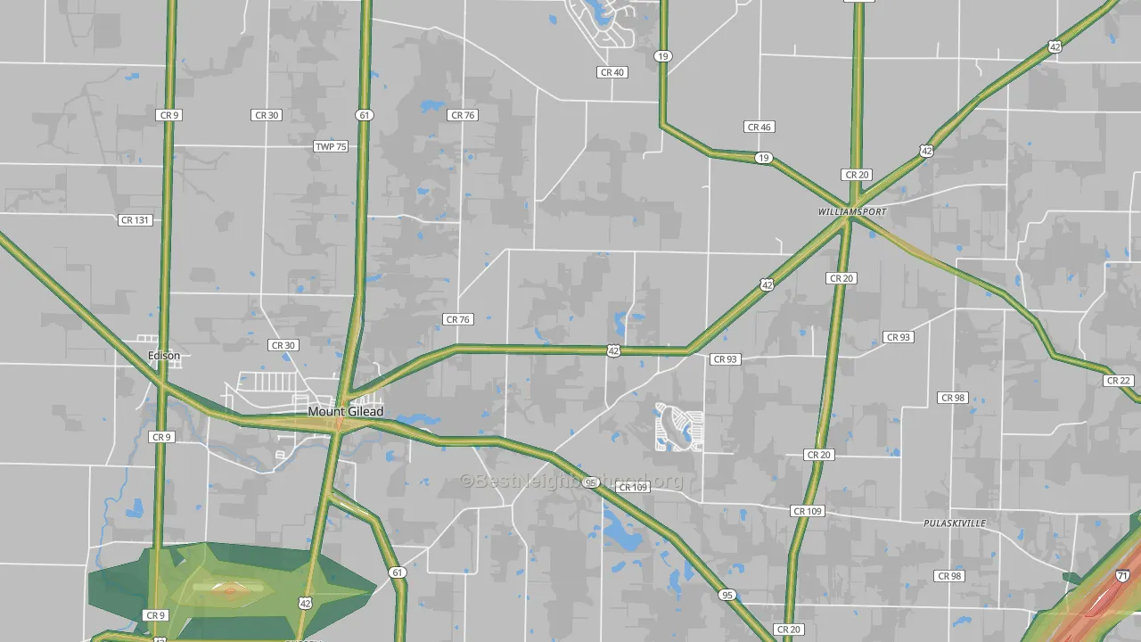 43338, OH Map of Noise Levels in 43338