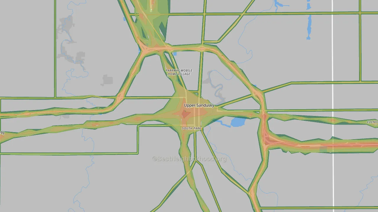 43351, OH Map of Noise Levels in 43351