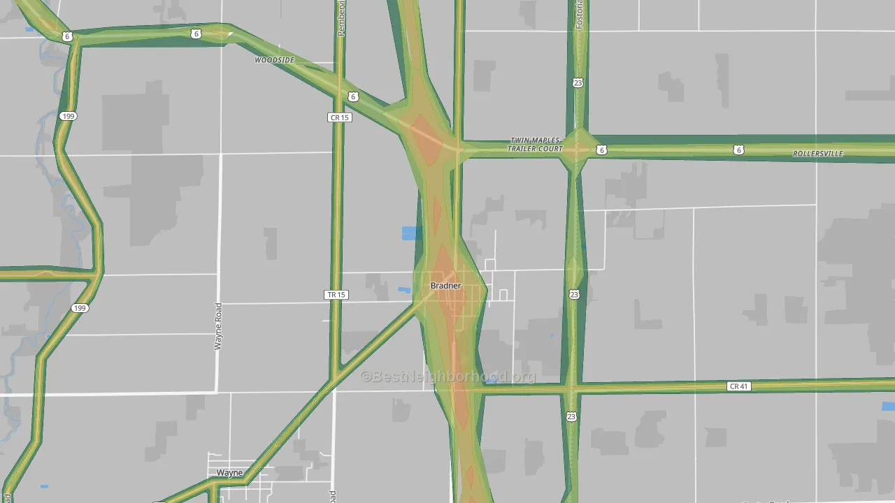 43406, OH Map of Noise Levels in 43406