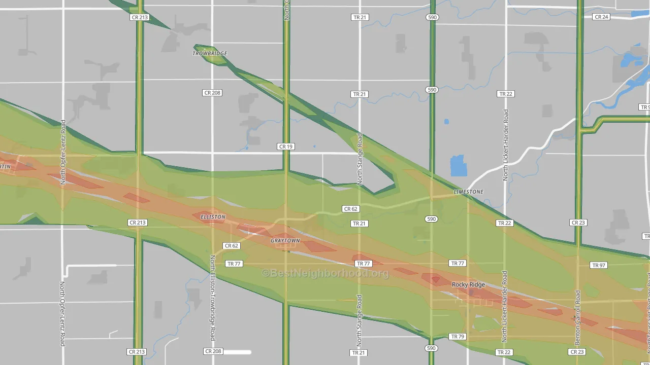43432, OH Map of Noise Levels in 43432