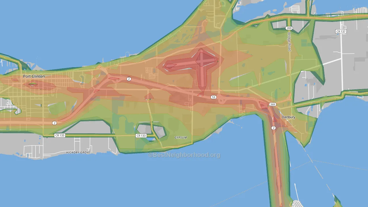 43433, OH Map of Noise Levels in 43433