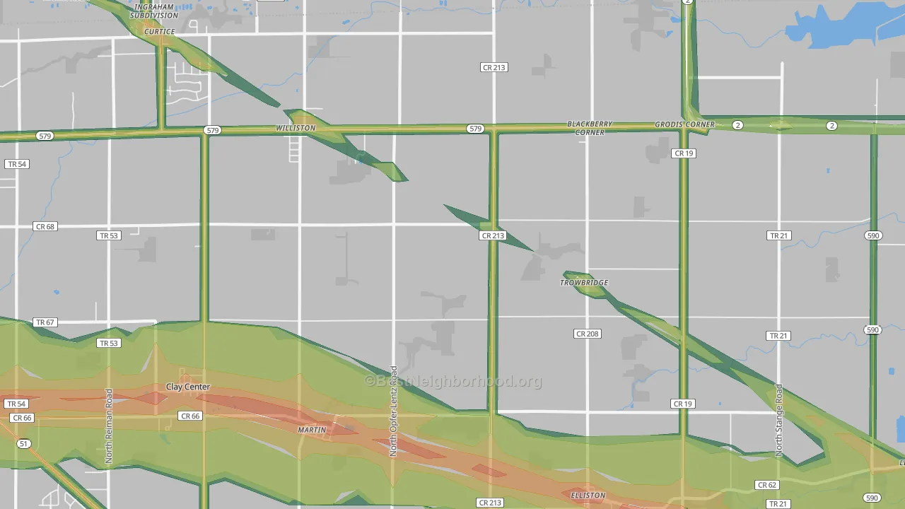 43445, OH Map of Noise Levels in 43445