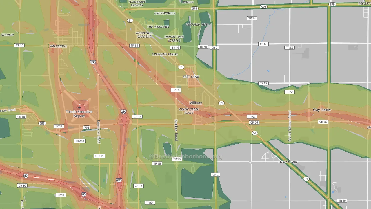 43447, OH Map of Noise Levels in 43447