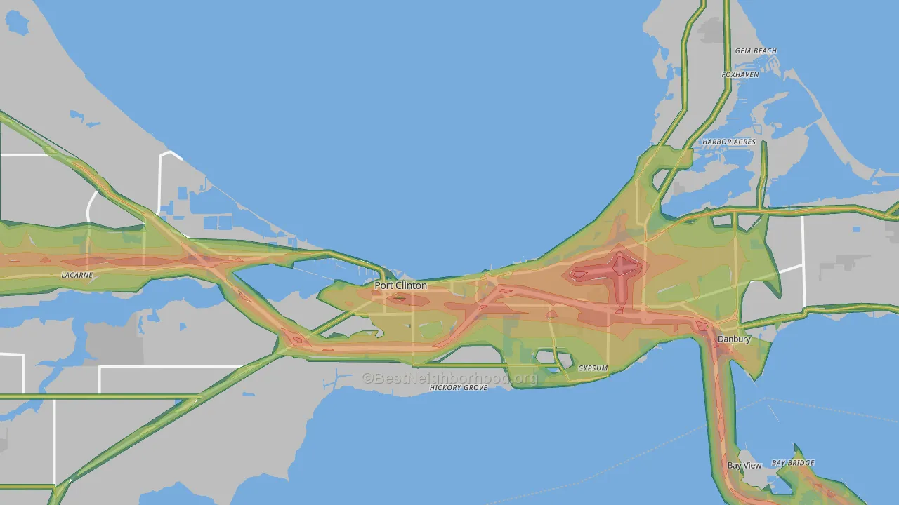 43452, OH Map of Noise Levels in 43452