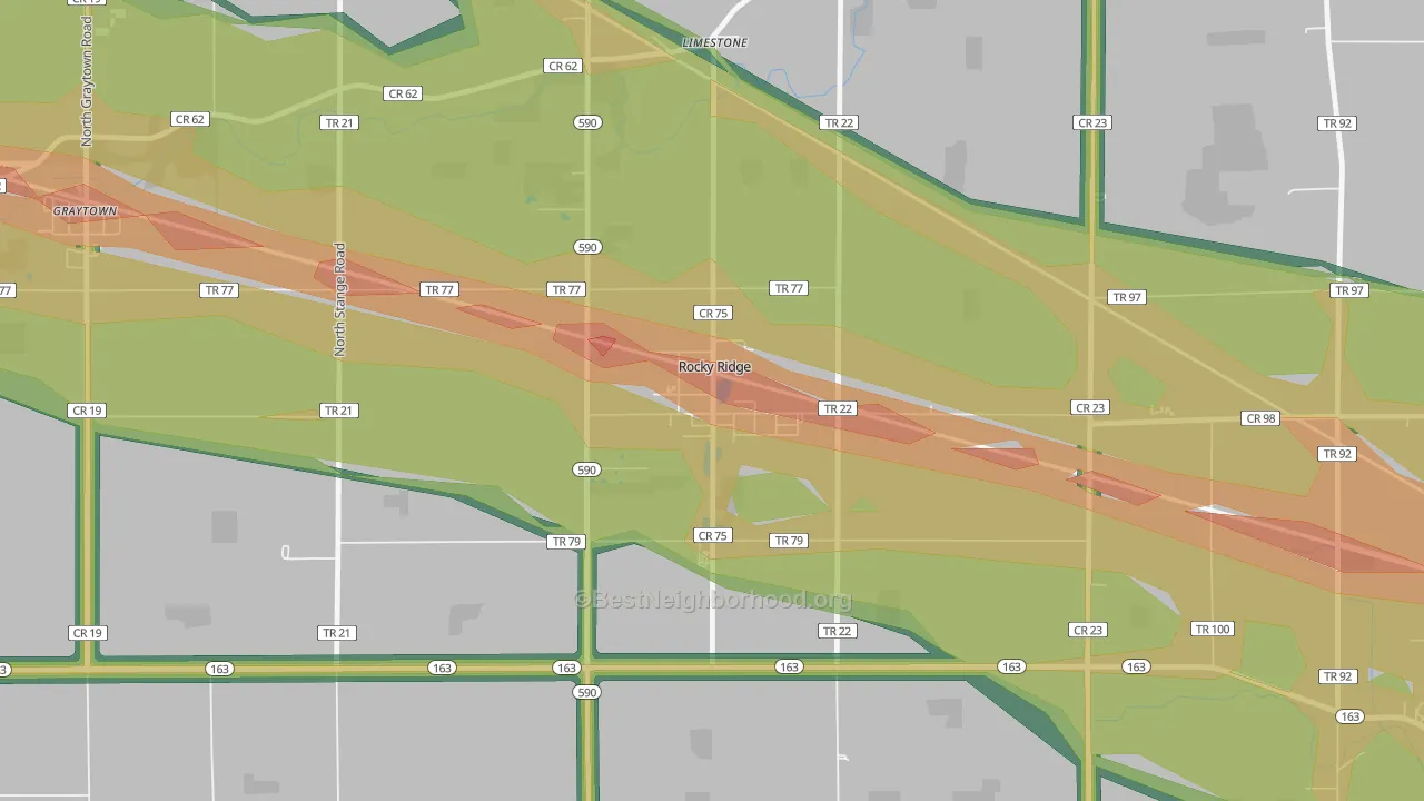 43458, OH Map of Noise Levels in 43458