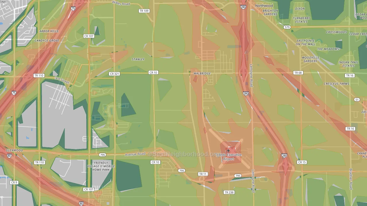 43465, OH Map of Noise Levels in 43465