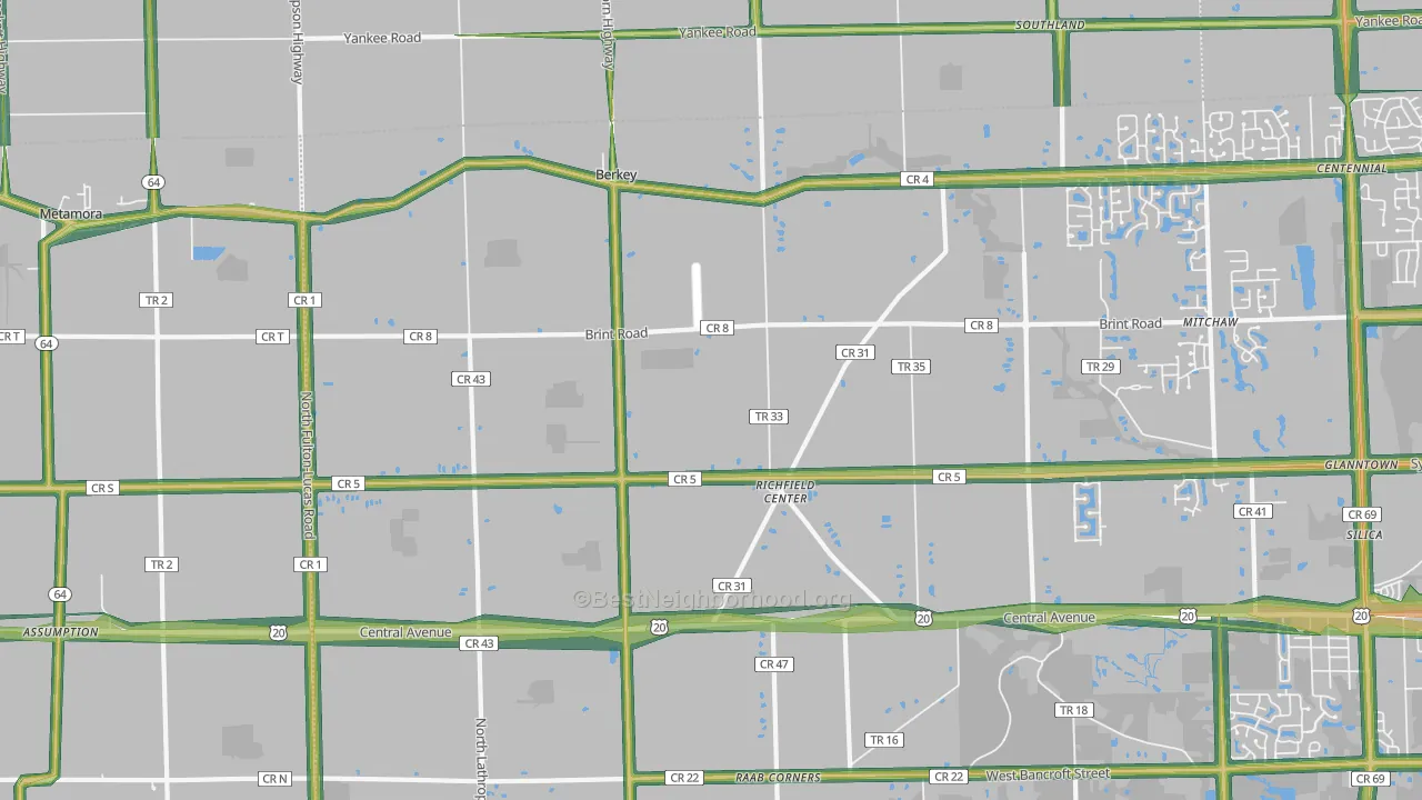 43504, OH Map of Noise Levels in 43504