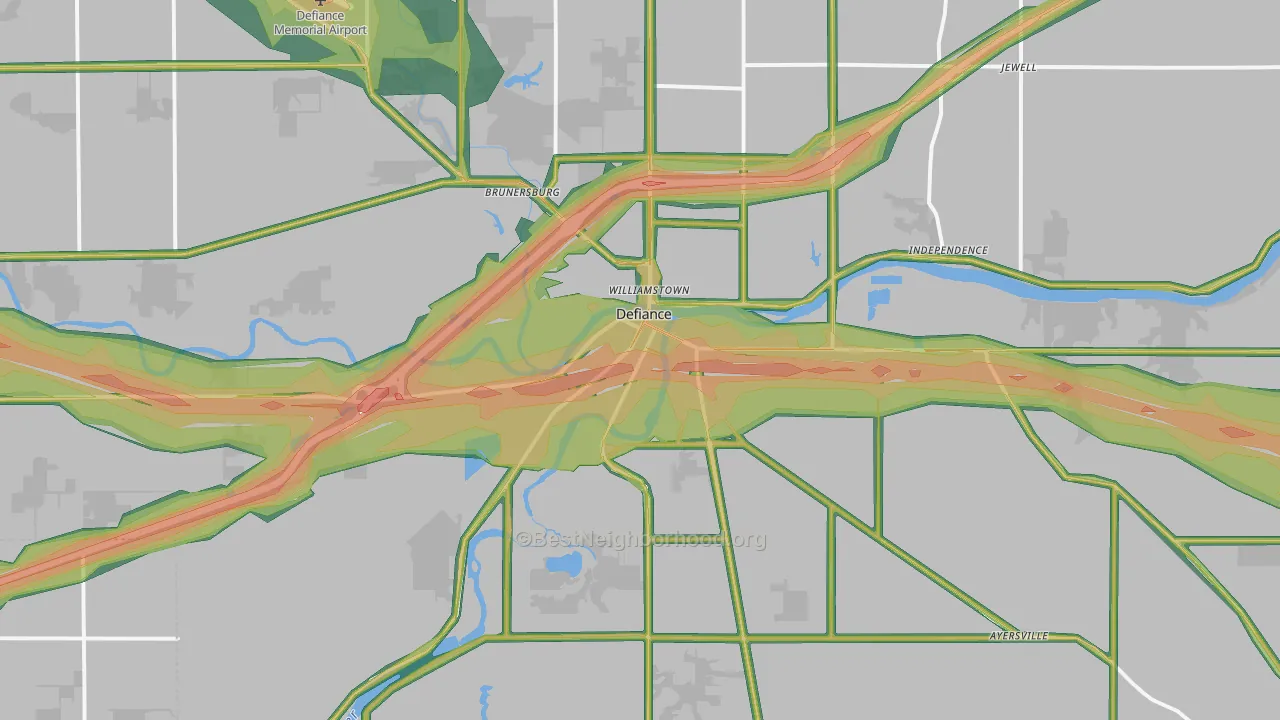 43512, OH Map of Noise Levels in 43512