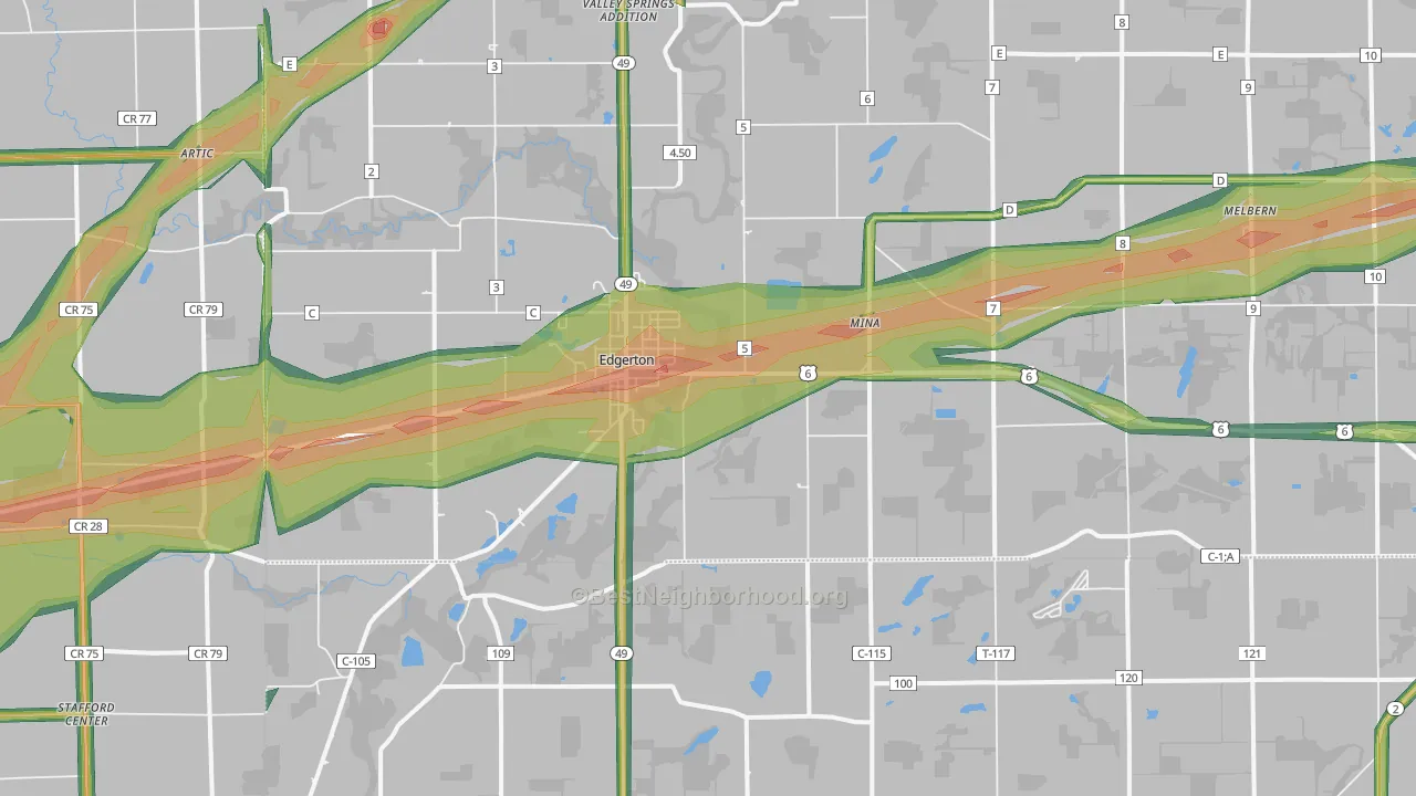 43517, OH Map of Noise Levels in 43517