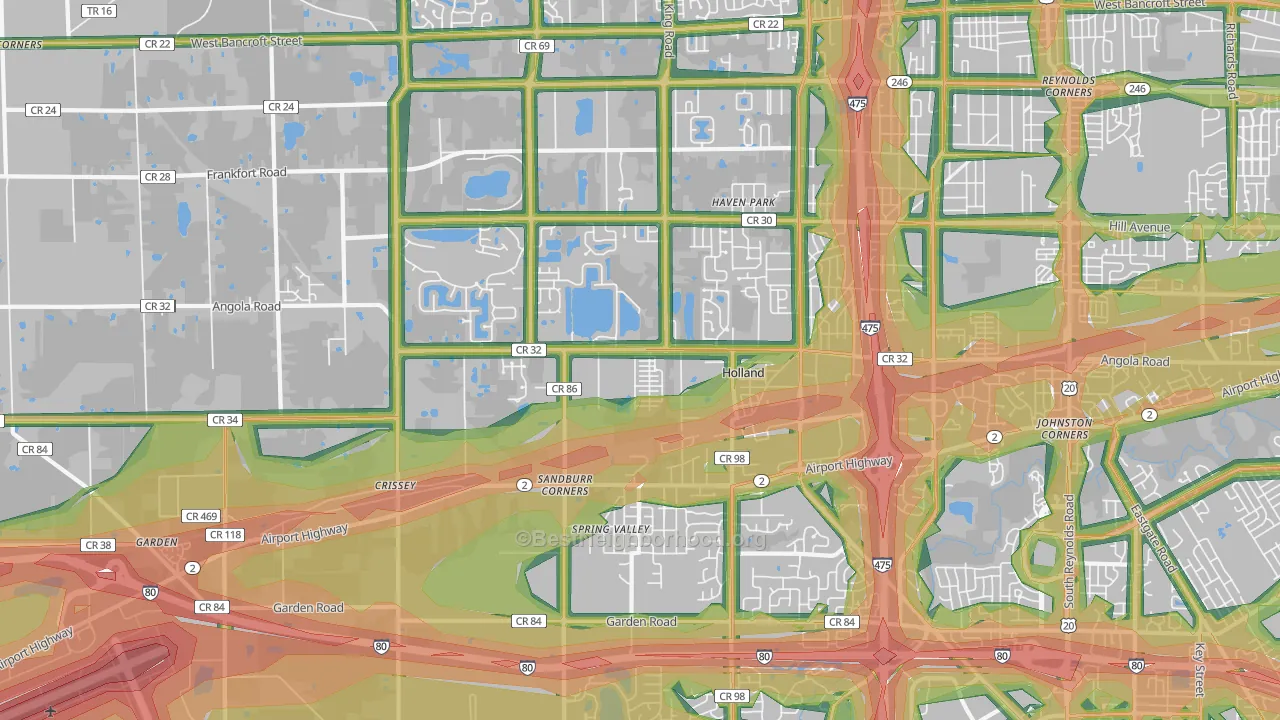 43528, OH Map of Noise Levels in 43528