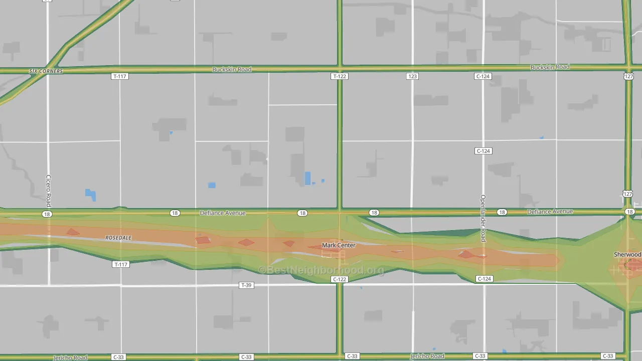 43536, OH Map of Noise Levels in 43536