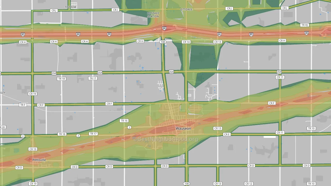 43567, OH Map of Noise Levels in 43567