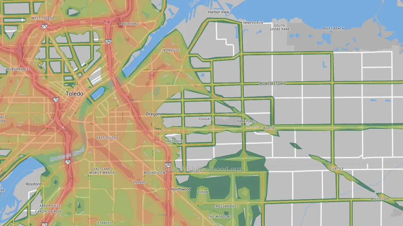 43616, OH Map of Noise Levels in 43616