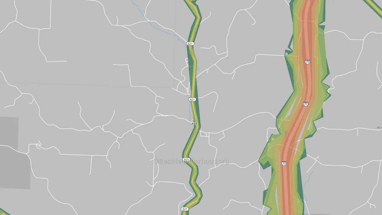 43711, OH Map of Noise Levels in 43711