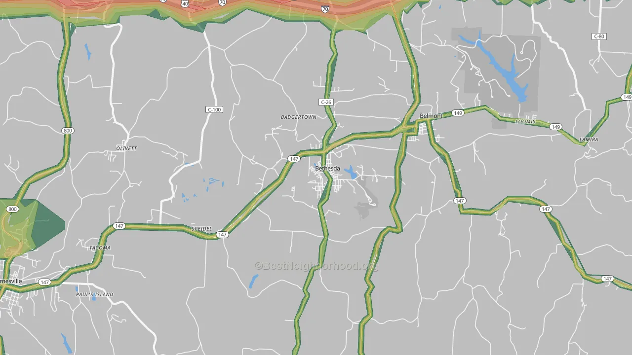 43719, OH Map of Noise Levels in 43719