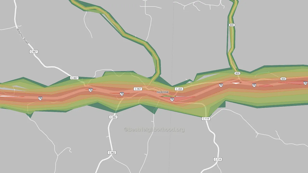 43736, OH Map of Noise Levels in 43736
