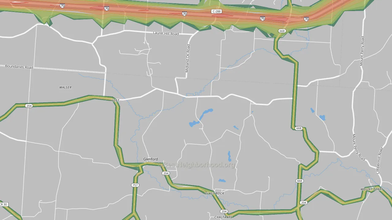 43739, OH Map of Noise Levels in 43739