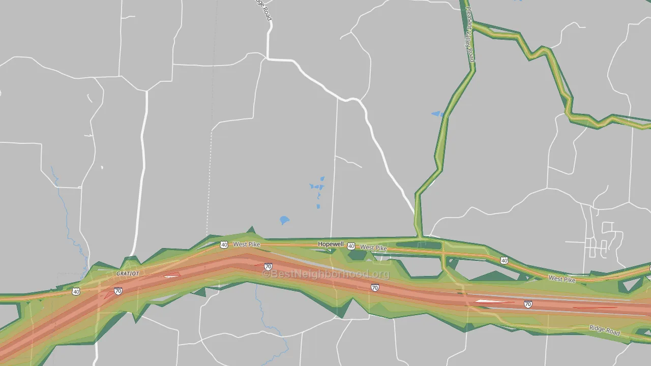 43746, OH Map of Noise Levels in 43746