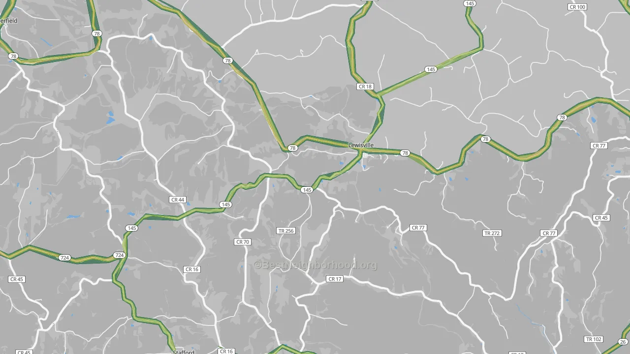 43754, OH Map of Noise Levels in 43754