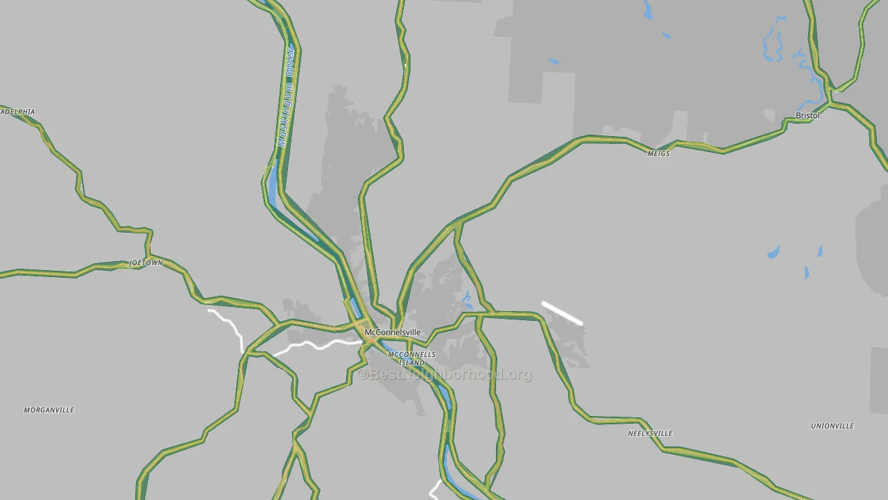 43756, OH Map of Noise Levels in 43756
