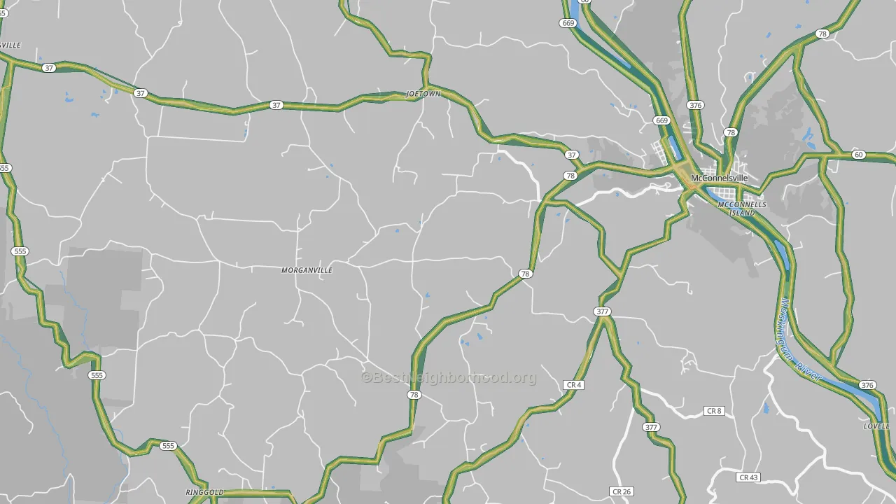 43758, OH Map of Noise Levels in 43758