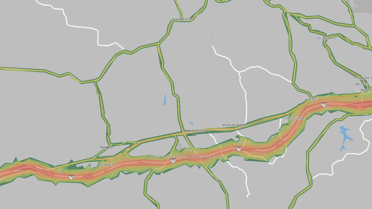 43762, OH Map of Noise Levels in 43762