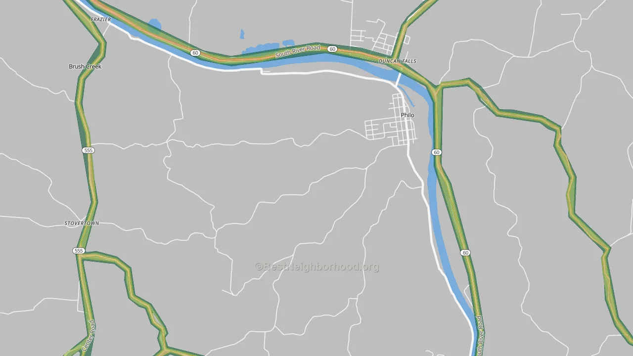43771, OH Map of Noise Levels in 43771
