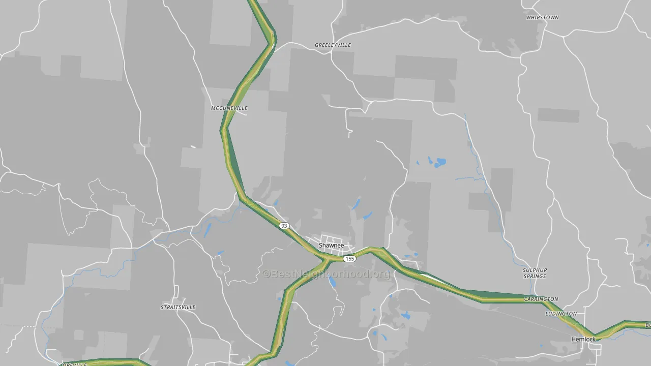 43782, OH Map of Noise Levels in 43782