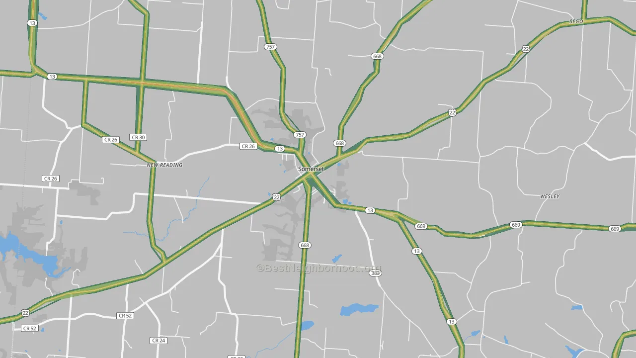 43783, OH Map of Noise Levels in 43783