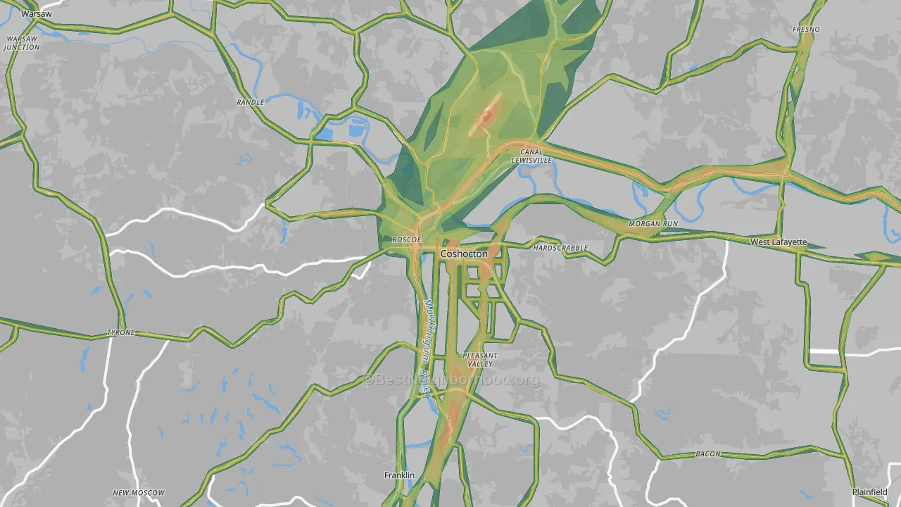 43812, OH Map of Noise Levels in 43812