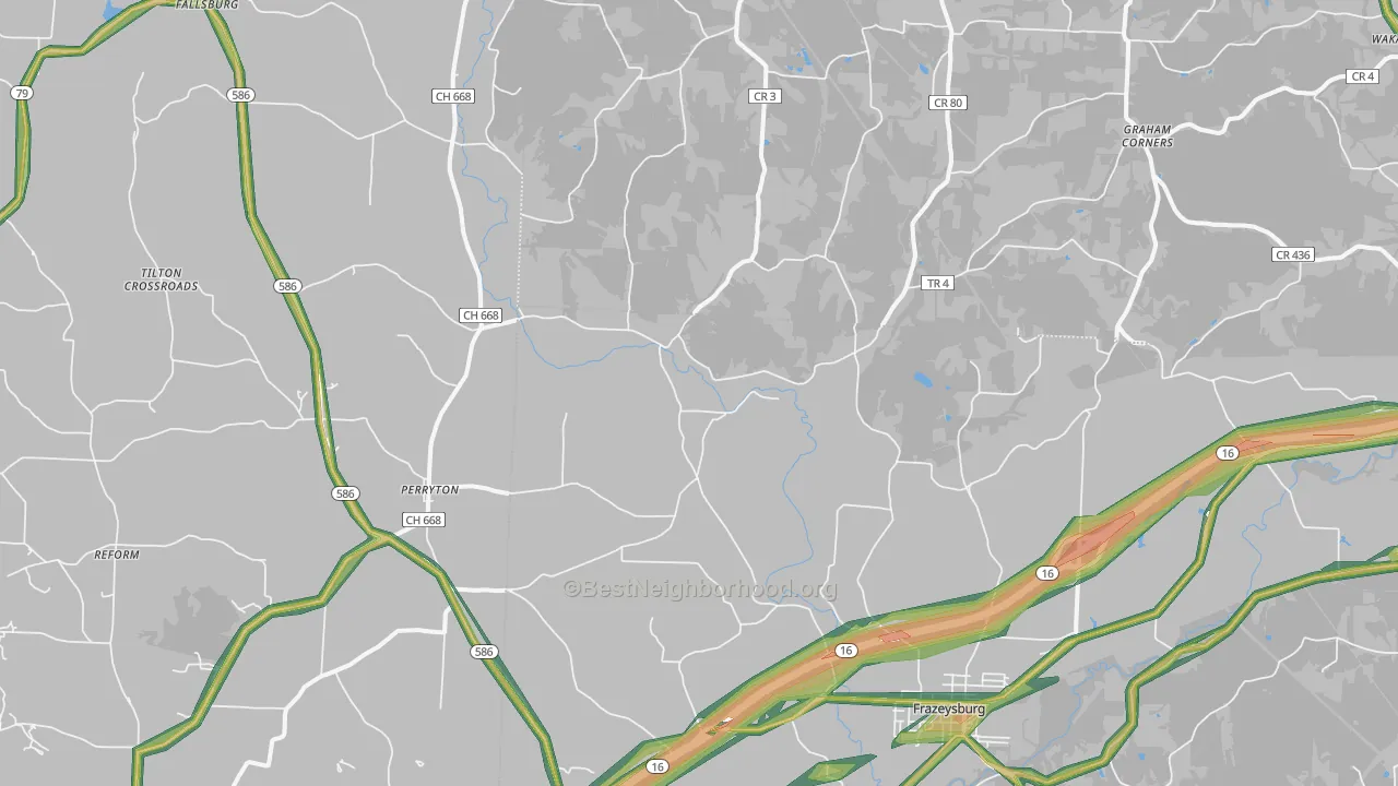 43822, OH Map of Noise Levels in 43822