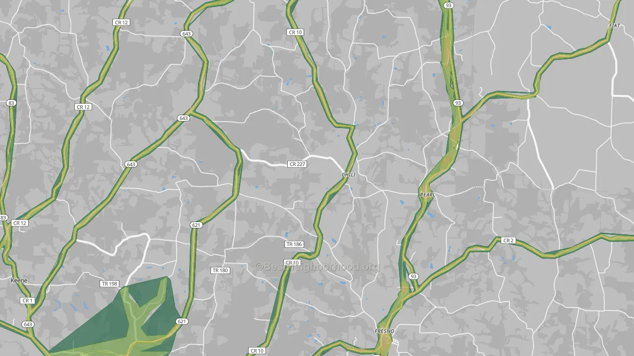 43824, OH Map of Noise Levels in 43824