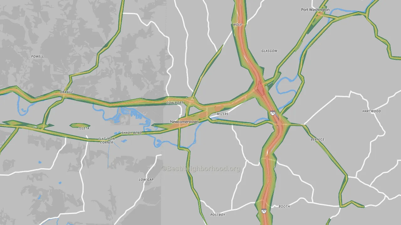 43832, OH Map of Noise Levels in 43832