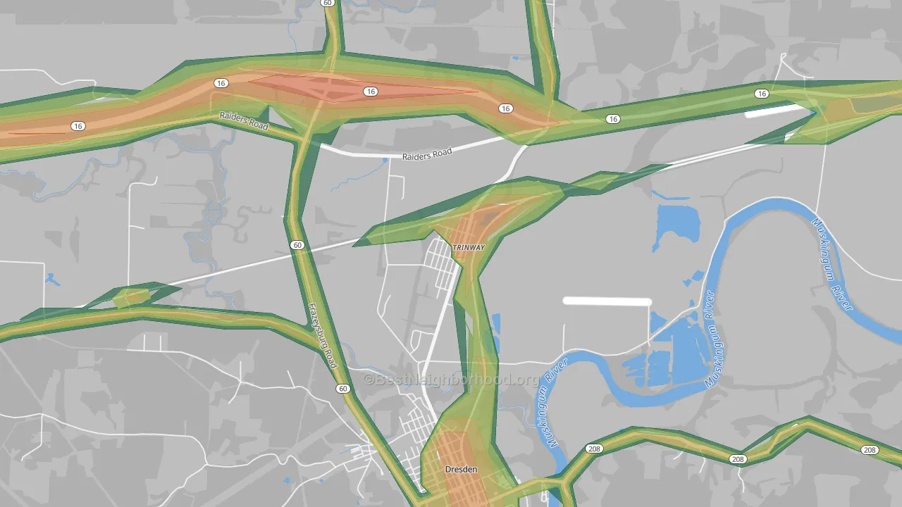 43842, OH Map of Noise Levels in 43842