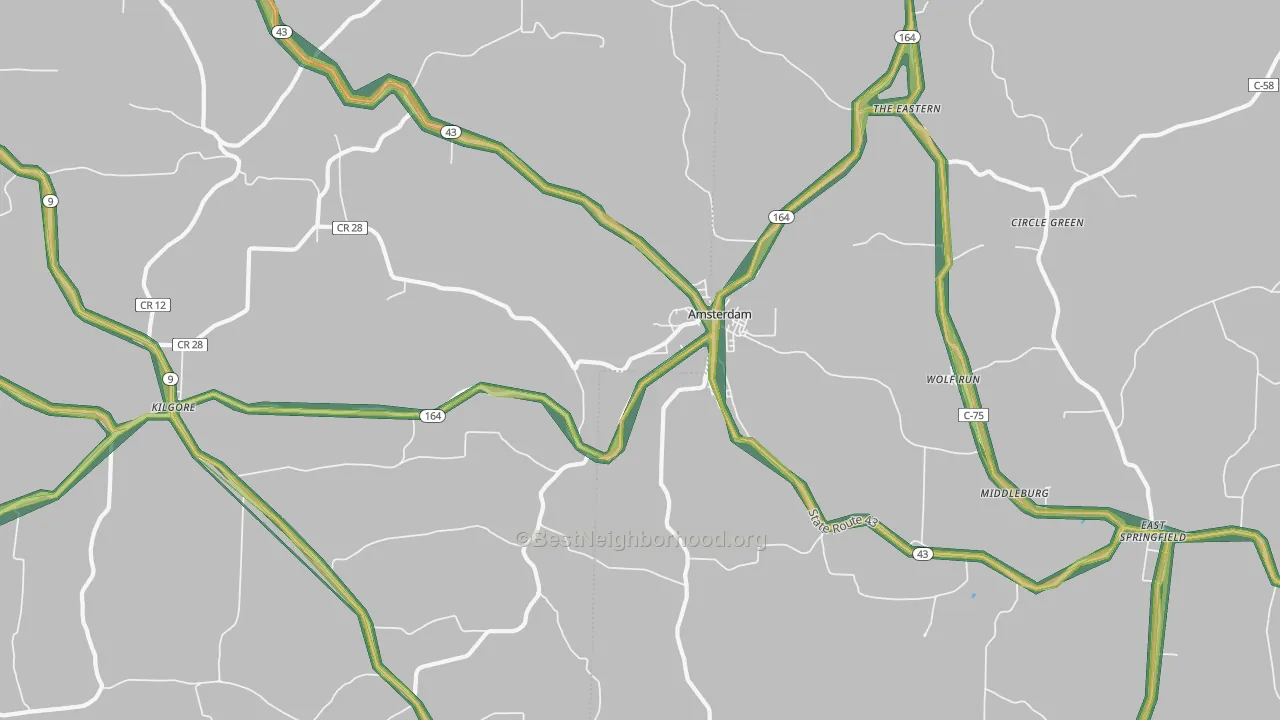 43903, OH Map of Noise Levels in 43903