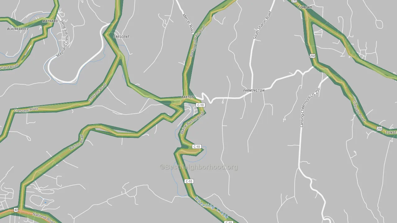 43905, OH Map of Noise Levels in 43905