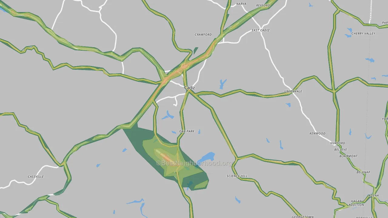 43907, OH Map of Noise Levels in 43907
