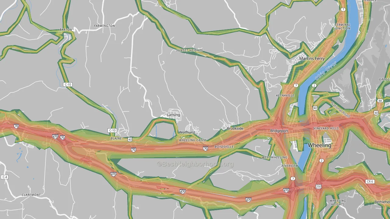 43912, OH Map of Noise Levels in 43912