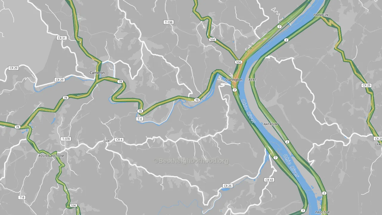 43915, OH Map of Noise Levels in 43915