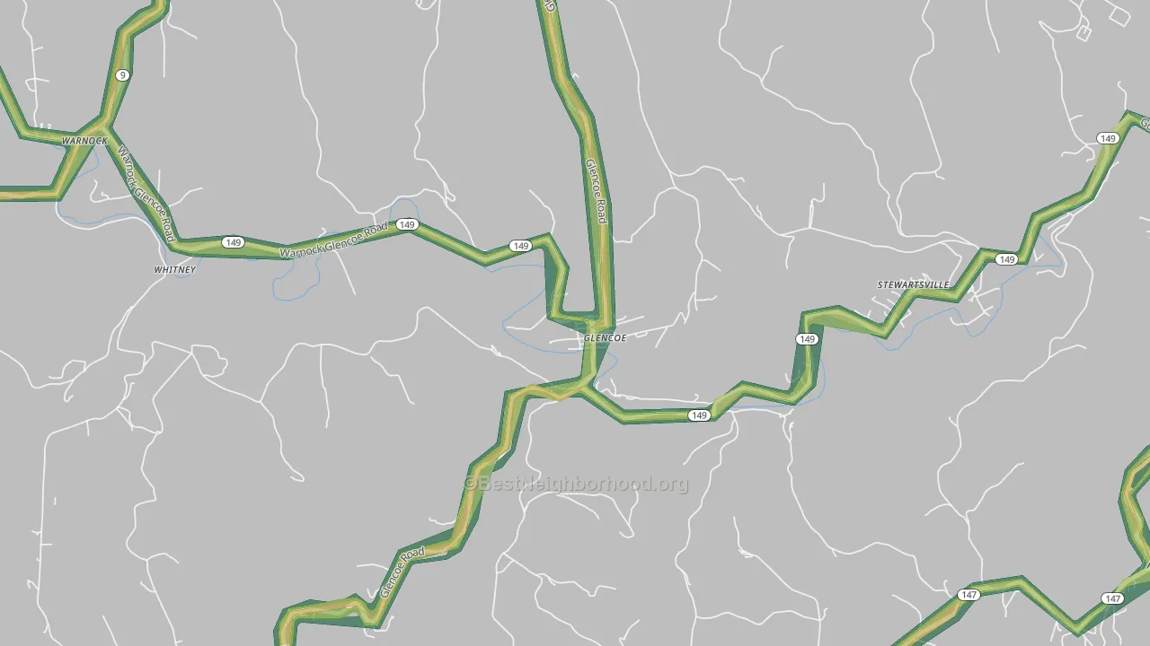 43928, OH Map of Noise Levels in 43928