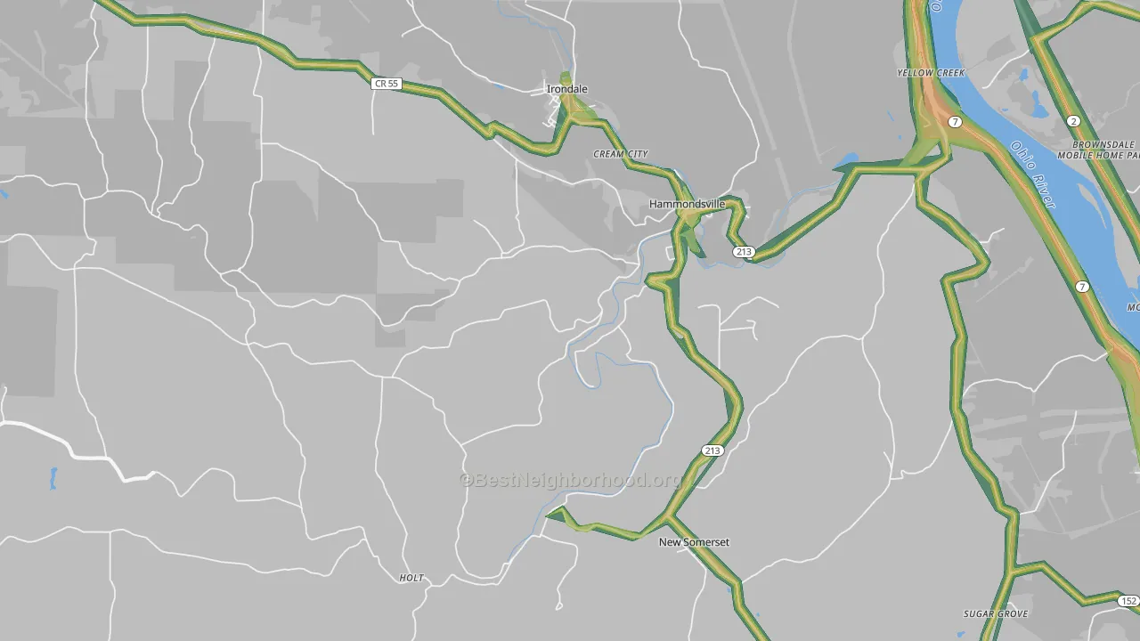 43932, OH Map of Noise Levels in 43932