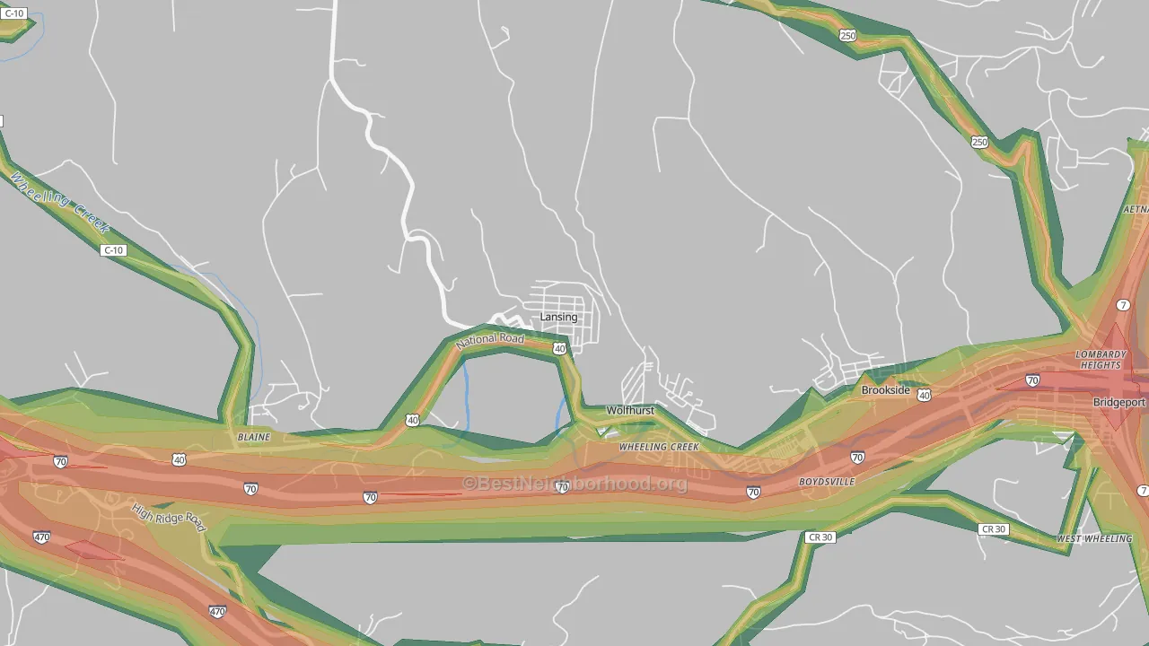 43934, OH Map of Noise Levels in 43934